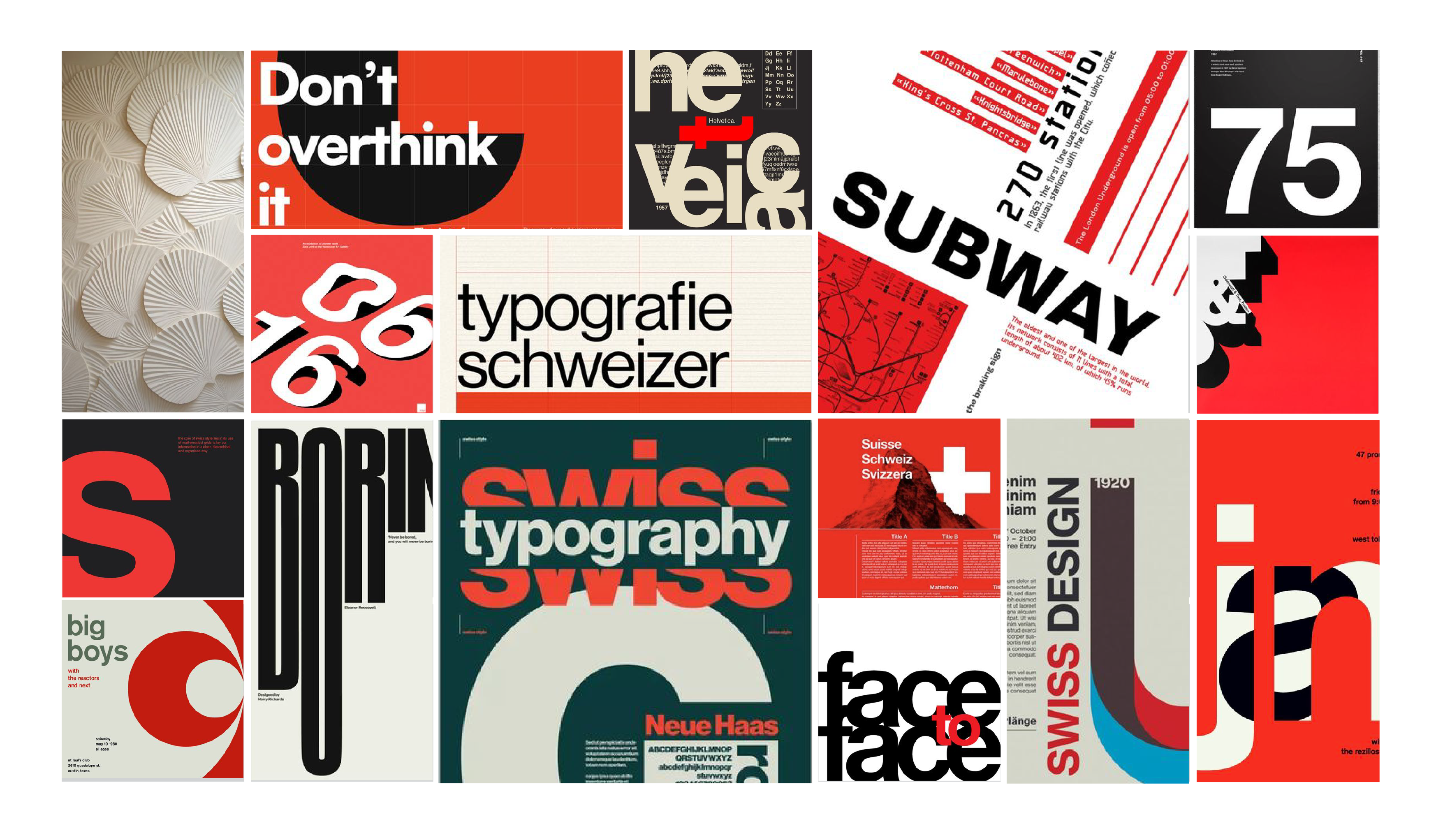 Minimal and geometric style moodboard